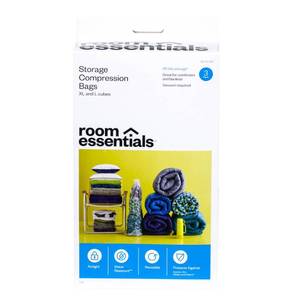 lot 55 image: 3 Cube Compression Bags Combo Clear - Room Essentials