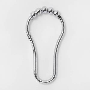 lot 62 image: V Hook Shower Curtain Rings Chrome (Grey) - Made By Design