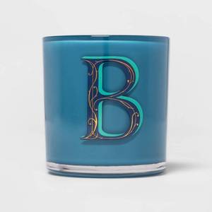 lot 63 image: 7oz Glass Soy Wax Monogram B Candle - Opalhouse