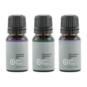 lot 65 image: .33 fl oz 3pk 100% Pure Essential Oil Relax Set LavenderBalsam Fir Relax Blend - Made By Design