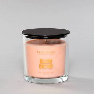 lot 72 image: 13oz Clear Jar 2-Wick Candle Blush Orchid - Chesapeake Bay Candle