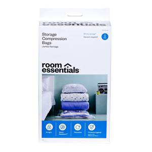 lot 90 image: 2 Compression Bags Jumbo Clear - Room Essentials