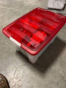 lot 96 image: White Tote With Red Lid