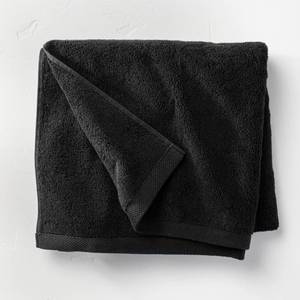 lot 105 image: Organic Bath Towel Black - Casaluna