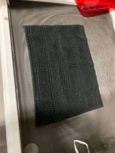 lot 109 image: Chenille Bath Rug Black - Room Essentials