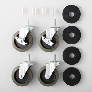 lot 126 image: Four Pack Of Locking Caster Wheels - Made By Design, Gray Shadow