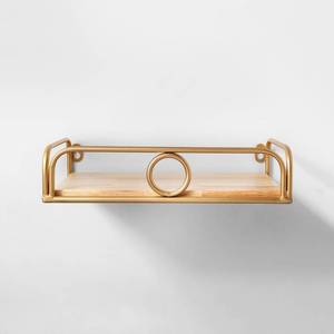 lot 127 image: 12 x 7 Decorative Wall Shelf Gold - Opalhouse