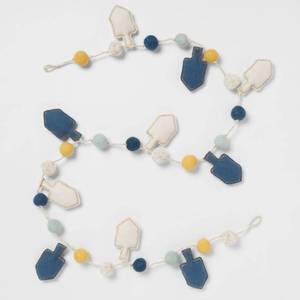 lot 150 image: 72 Dreidel Pom Garland - Threshold