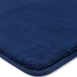 lot 108 image: Velveteen Memory Foam Bath Rug - Room Essentials DARK BLUE