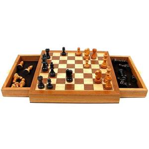 lot 3883 image: Chess Elegant Inlaid Wood Chess Set