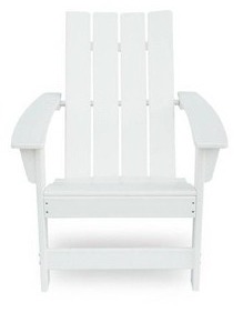 lot 3891 image: White Encino Outdoor Contemporary Adirondack Chair by Christopher Knight Home Retail $469.99