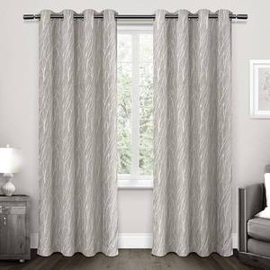 lot 3920 image: Exclusive Home Curtains 2 Pack Forest Hill Woven Blackout Grommet Top Curtain Panels