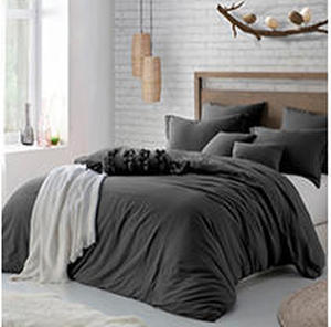 lot 3924 image: Microfiber Washed Crinkle Duvet Cover &amp Shams, TwinTwin Xl Bedding