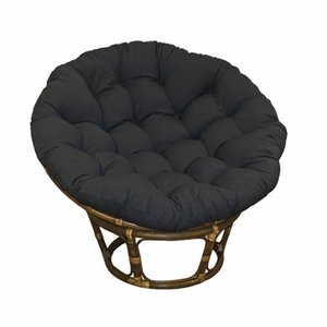 lot 3954 image: Blazing Needles 52-inch Microsuede Papasan Black Cushion, Cushion Only- Retail$89.99