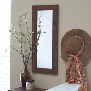 lot 3971 image: Household Essentials Wall Mirror in Hickory - Brown