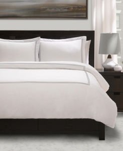 lot 4009 image: Stone King ShamKing Cal King 100% Premium Cotton Embroidered 3 Piece Duvet Set Retail $120.42