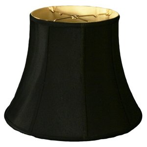 lot 4018 image: Color- Royal Designs Modified Bell Black Lamp Shade, 12 x 20 x 15- Retail$106.49