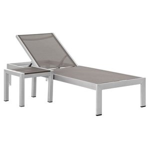 lot 4035 image: Shore Aluminum Outdoor Chaise- Retail$392.49
