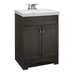 lot 4057 image: Style Selections Drayden Grey Integral Single Sink Bathroom Vanity (Only Vanity, No Sink)