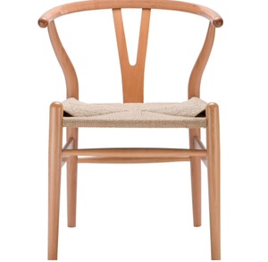 lot 3892 image: Poly and Bark Weave Chair (Set of 2), Walnut-Retail$296.49