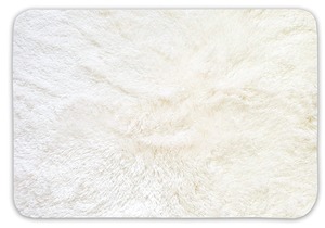 lot 3905 image: Cream 17x24 Sweet Home Collection Faux Fur Bath Rug&nbsp