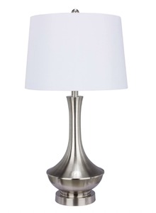 lot 3951 image: Fangio Lighting Lamp, 30-inch, Brushed Steel-Retail $124.99