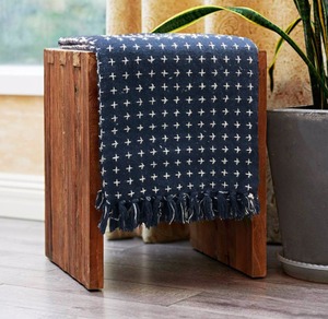 lot 3961 image: Mishka Soft Cotton Throw 50x60-Navy Blue