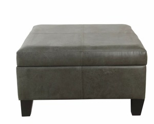 lot 3982 image: Copper Grove Mdina Large Faux Leather Storage Ottoman - Retail$144.99