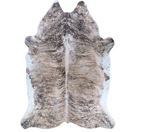 lot 4036 image: Light BrownWhite Steppe Hides Alesund Area Rug,&nbsp5.6 x 6Ft- Retail$109.99