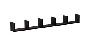 lot 4042 image: Porch & Den Hi-Line Black Wall Mounted Floating Shelf