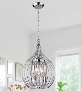 lot 4102 image: Acatia 3-light Chrome Foyer Pendant- Retail$165.49
