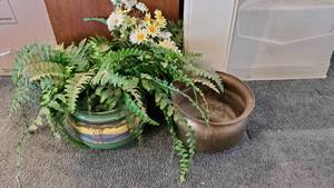 lot 19044 image: Faux Plants With Pots