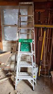 lot 19153 image: (2) Metal Ladders