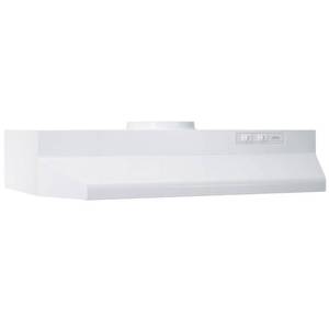 lot 5 image: Broan 30-Inch 2-Speed Under-Cabinet Round Range Hood, White, 190 Cfm