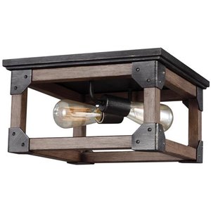 lot 17 image: Sea Gull Lighting 7513302 Dunning 2 Light Flush Mount Ceiling Fixture - Stardust