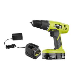 lot 26 image: Ryobi P1810 ONE 18-Volt Lithium-Ion Starter Drill Kit