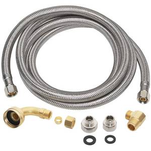 lot 33 image: Everbilt 38 in. x 38 in. x 60 in. Stainless Steel Universal Dishwasher Supply Line