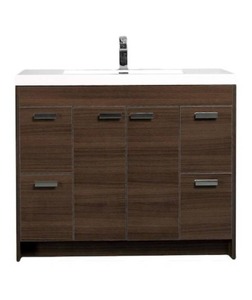 lot 67 image: Evivia 72in Grey Oak Vanity and Top--1 of 2 boxes