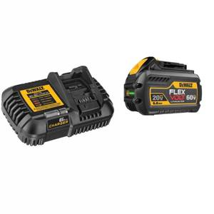 lot 72 image: DEWALT FLEXVOLT 20-Volt60-Volt MAX Lithium-Ion 6.0Ah Battery Pack with Charger