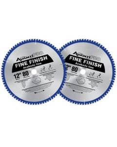 lot 75 image: AvantuPRO Two pack 12 80T Blades fine finish