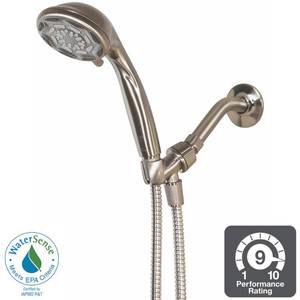 lot 91 image: Glacier Bay 6-Spray 4 in. Wall Mount Handheld Shower Head in Brushed Nickel