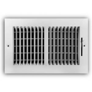 lot 118 image: Everbilt 10 in. x 6 in. 2-Way Steel WallCeiling Register in White, Powder Coat White