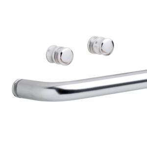 lot 121 image: Delta Simplicity Handle with Knobs for Sliding Shower or Bathtub Door in Chrome, Polished Chrome