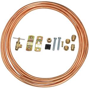 lot 133 image: Everbilt 14 in. x 15 ft. Copper Icemaker Installation Kit, Brown