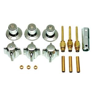 lot 146 image: Danco 39616 3-Handle TubShower Trim Kit for Central Brass, Chrome