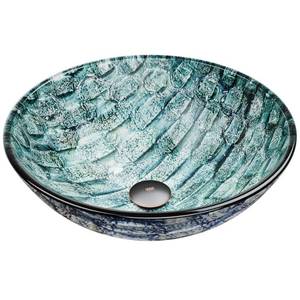 lot 161 image: VIGO Oceania Glass Vessel Sink