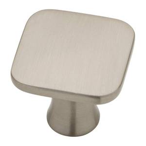 lot 180 image: Liberty Lindley 1-316 in. (30 mm) Satin Nickel Square Cabinet Knob set of 3