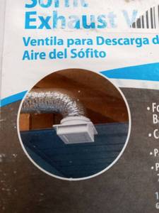 lot 190 image: Soffit Exhaust Vent for kitchen and bathroom fan vent can be used with 3 or 4 Duct