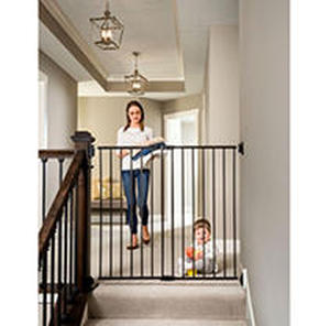 lot 192 image: Regalo Extra Tall Stairway and Hallway Walk Through Baby Gate, Black