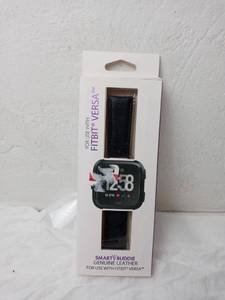 lot 159 image: Sealed Official Smart Buddie Leather Band Replacement For Fitbit Versa (blk)